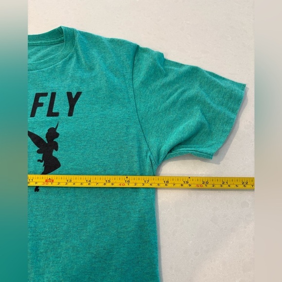 Teal Disney Peter Pan "I'm So Fly I Never Land" T-Shirt - Size Small - Picture 4 of 6